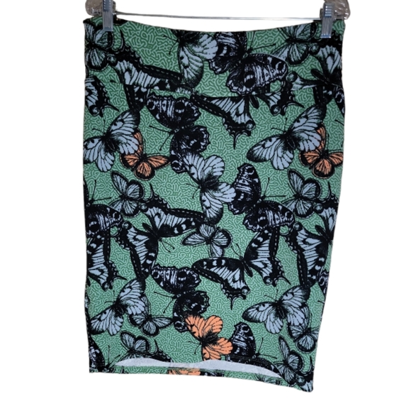 Lularoe cassie butterfly printed fitted skirt size XL - Picture 1 of 6